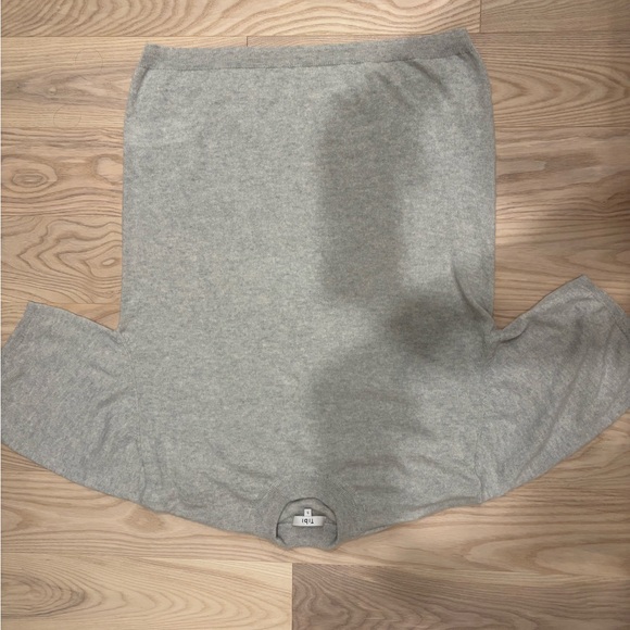 Tibi Light Gray Short-Sleeve Knit Top - Picture 2 of 5